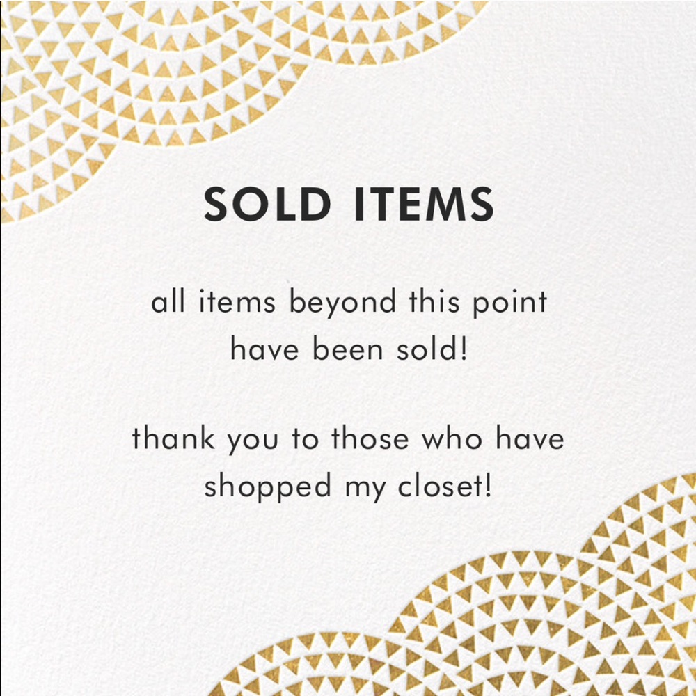 SOLD ITEMS beyond this point